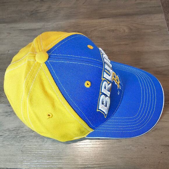 Vtg UCLA Bruins Strapback Hat Cap Blue Yellow Wool 90s College Preppy California - Picture 6 of 9